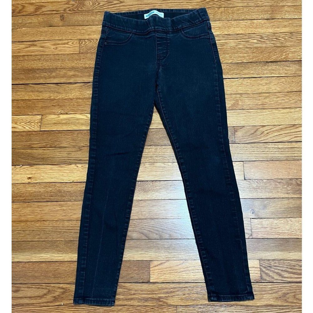 Old Navy Super Skinny Pull On Jeggings Womens Size 6 Black Stretch Denim Casual